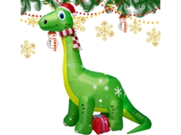 Enfeite De Natal Gigante De Dinossauro De 180 Cm, Resistente Às Intempéries.