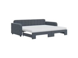 Daybed With Trundle, Daybeds With Trundles Vidaxl Cinzeto Veludo (90 X 200 Cm)
