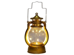 Lanterna Led Operada Por Bateria Luz Quente Econômica Com Alça De Corda Natal Decoração Oro