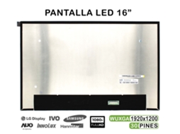 Tela LED de 16 polegadas para laptop Ne160wum N61 V8.0 compatível com 30 pinos