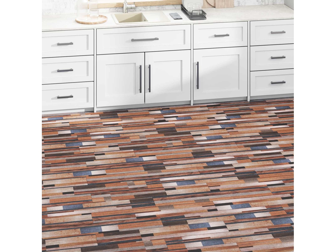Vidaxl Pranchas De Piso 18 Pcs Multicolor 2,51 M² Pvc
