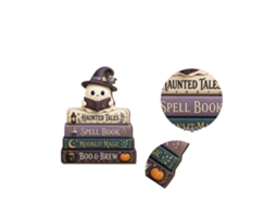 Decoração De Halloween Com Boneco Fantasma De Madeira Da Laxiscreed Para Biblioteca E Espaço De Casa
