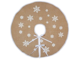 Saia de Árvore de Natal Nova Line, Estampa de Flocos de Neve, 48cm | S/MARCA