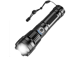 Lanterna Led Recarregável, Portátil, 5 Modos, À Prova D'água.