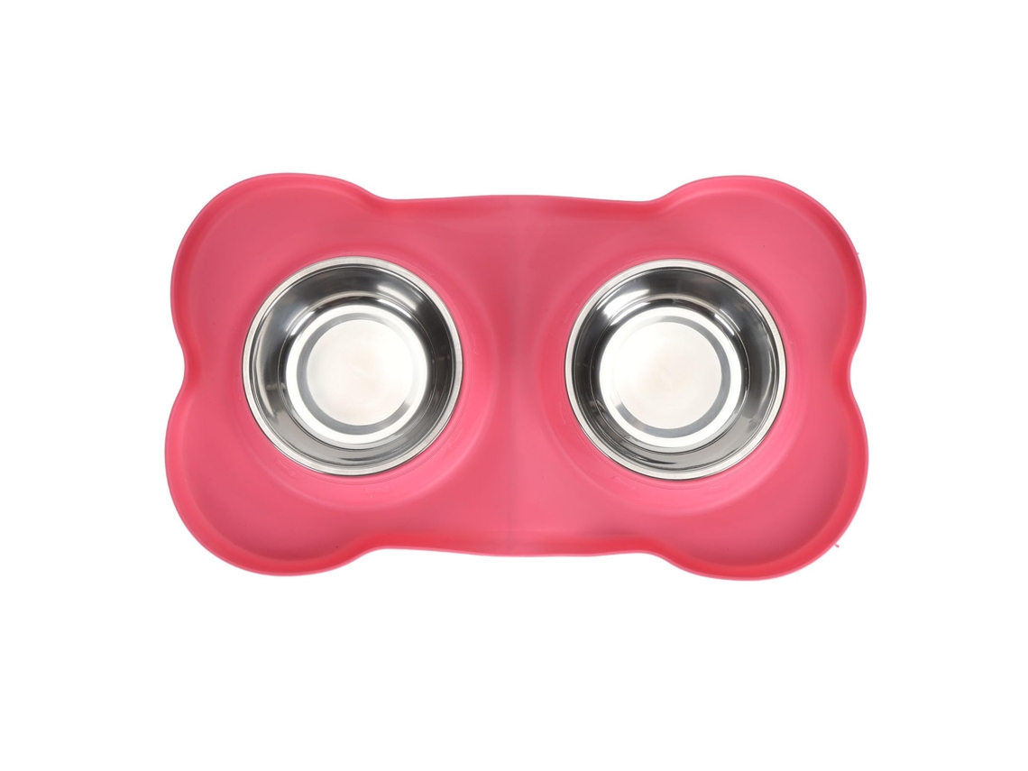 Tigelas para Ração de Animais de Estimação, Duplas para Animais de Estimação Rosa AQUAFORGE