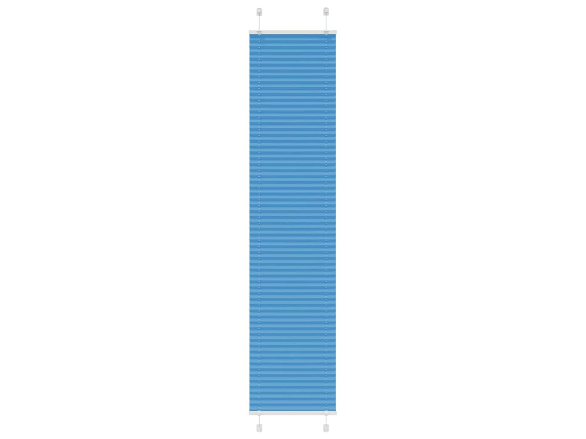Vidaxl Plissado Cego Azul 45x200 Cm Largura Tecido 44,4 Cm Poliéster