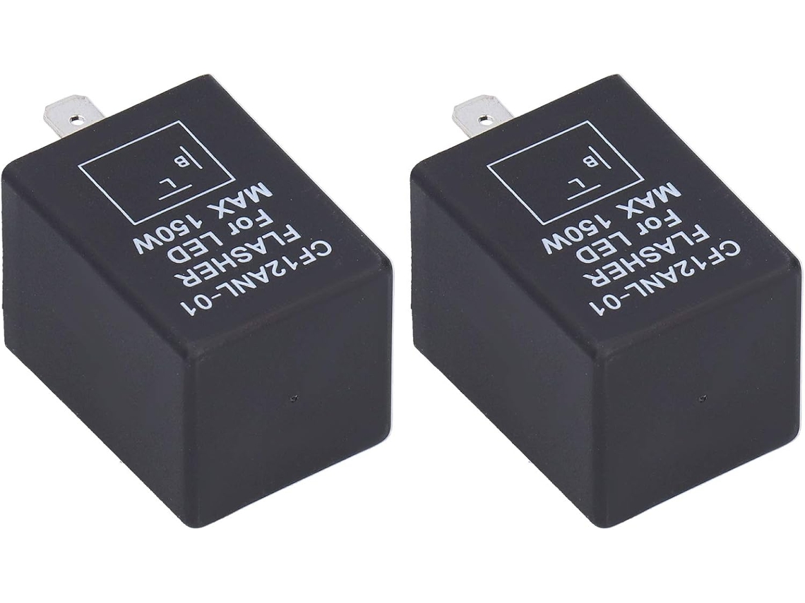 Relé De Pisca Led Yctze 2 Peças, 2 Pinos, Dc12v, Para Carros E Motocicletas, Resistente A Choques