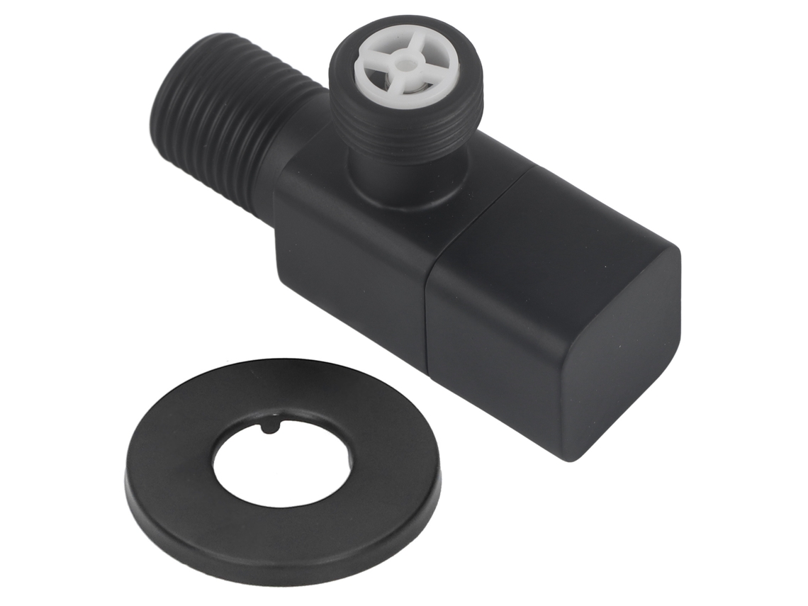 Válvula Ângulo G1/2 Misturador Parada Água Banheiro Preto