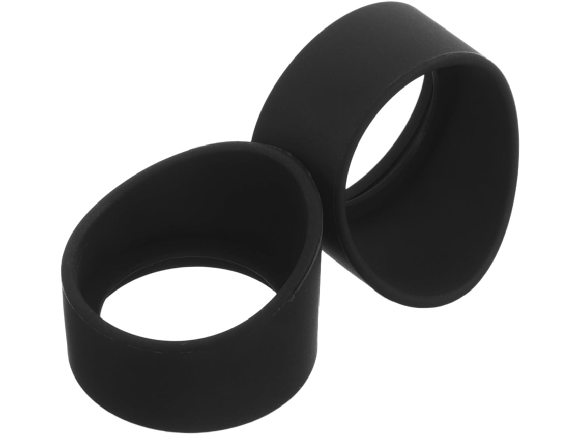 Conjunto De 2 Oculares De Borracha Preta Para Microscópio, Com Anel