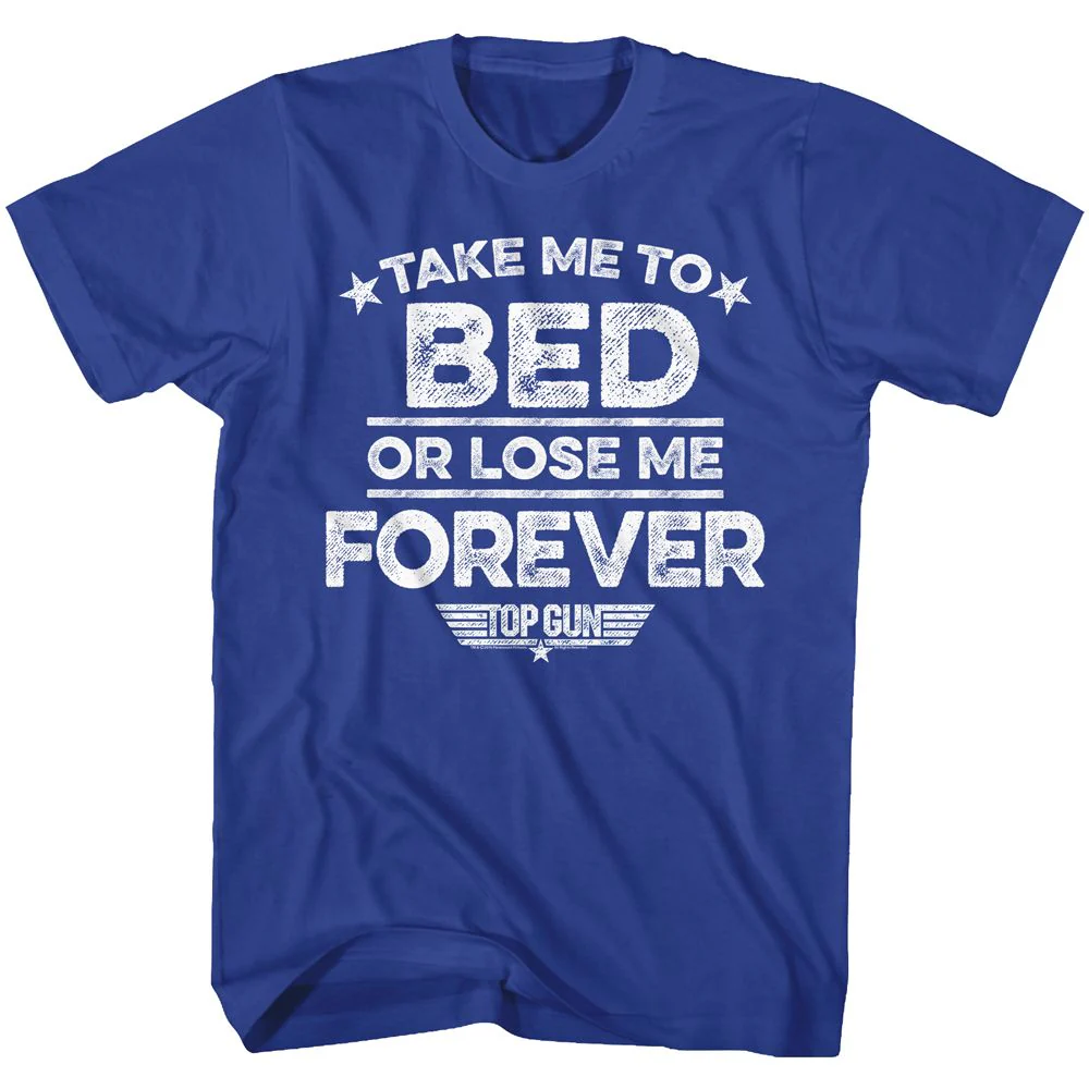 Unisex Adult T-shirt Rockinstone Top Gun Movie Lose Me Forever Solid Royal Sizes