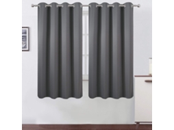 Cortina Blackout Térmica, Para Quarto E Sala, Privacidade, Proteção Uv, Lavável, Conjunto 2 Peças, 132 X 160 Cm, Cinza