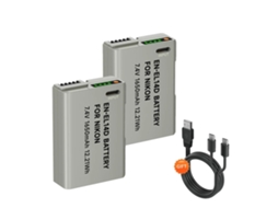 Bateria, Recarregável, Entrada Usb-c, 2pcs Bateria