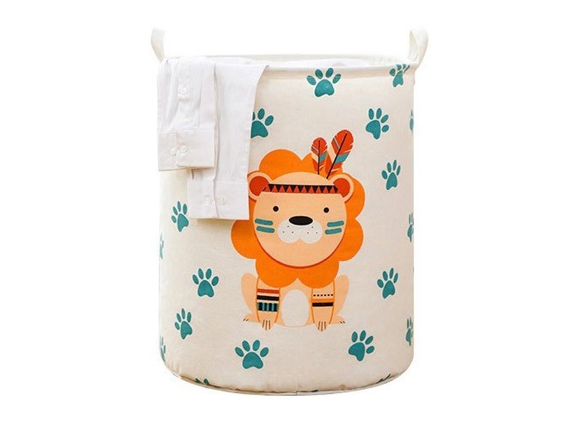 Cesto de Roupa Suja para Quarto de Bebê com Revestimento Impermeável BRILVIBERA