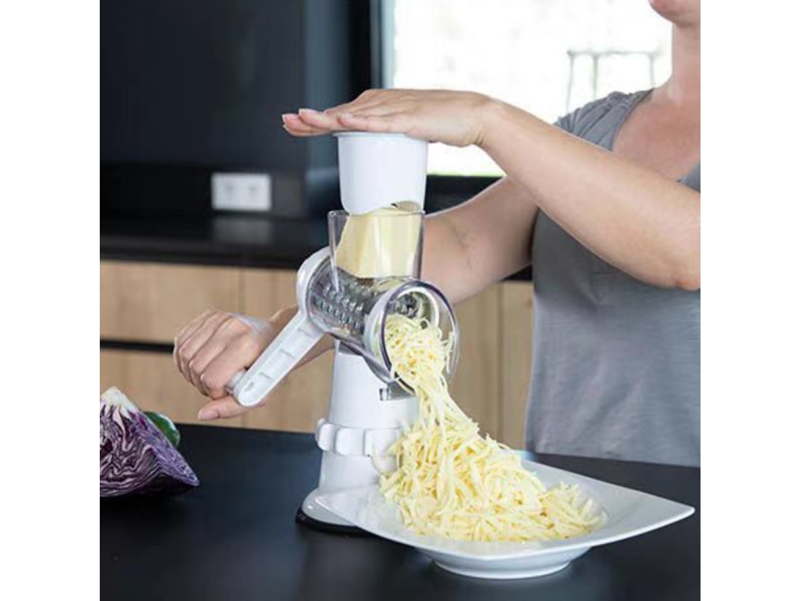 Cortador multifuncional de legumes com manivela, cortador de tambor para cozinha, fatiador