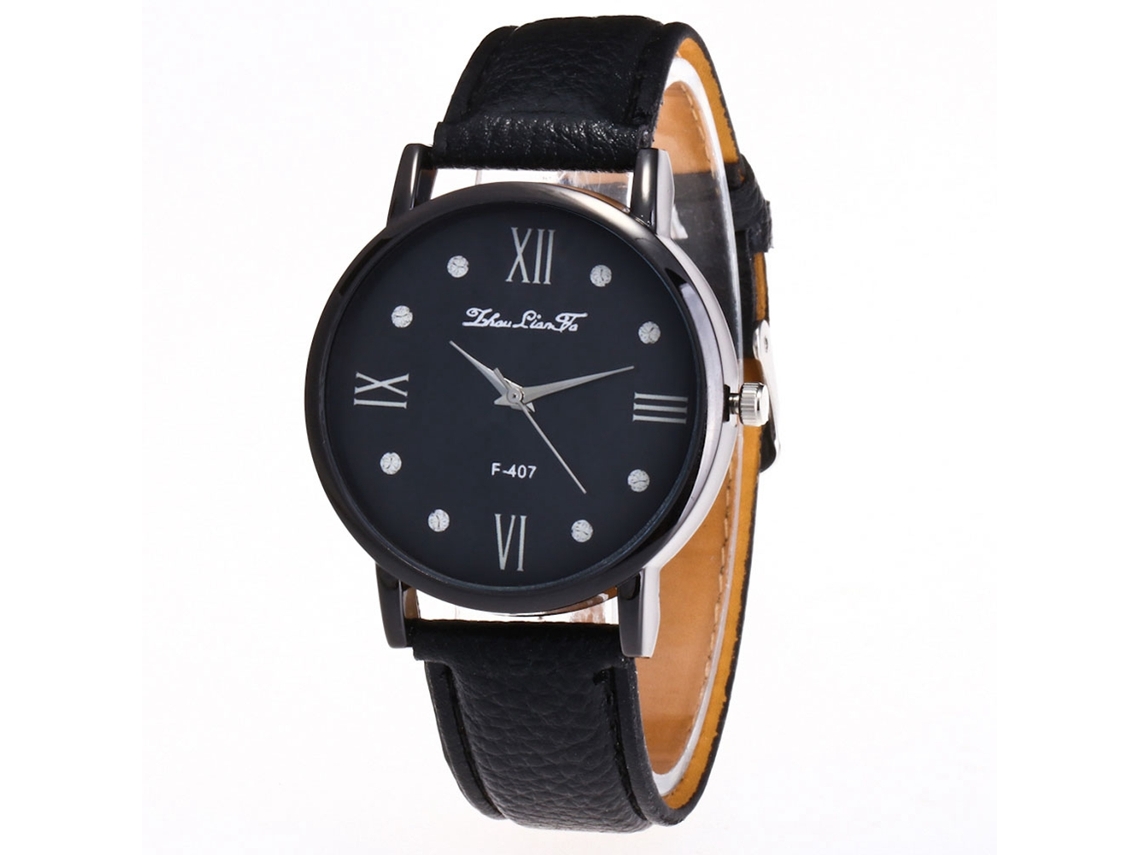Relógio De Pulso Feminino De Quartzo Com Cristais E Data Resistente À Água 30m Dourado Rosa