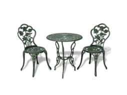 Bistro Table And Chair, Bistro Tables And Chairs Vidaxl Verde Alumínio (n/a)