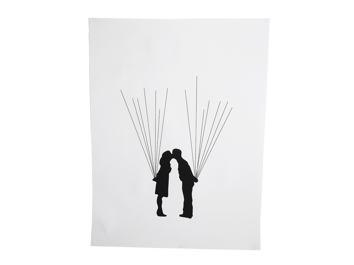Árvore de Assinaturas para Casamento com 2 Bouquets e Balão