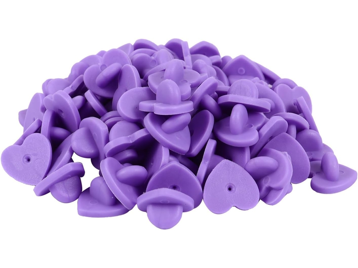 Conjunto Artibetter de 100 alfinetes "Bêbado" em formato de coração vermelho para broches e pingentes, design ergonômico com trava.