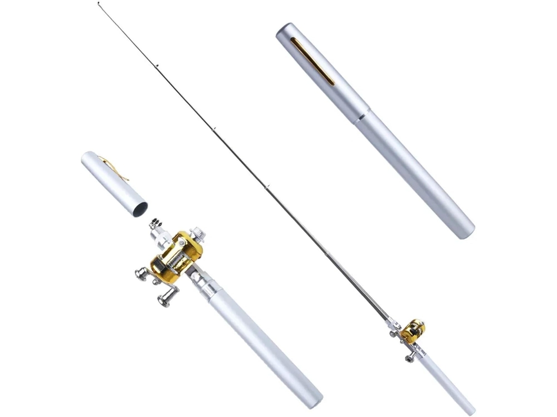 Vara de Pesca Fibra Carbono Iniciantes Experientes Telescópica S/MARCA