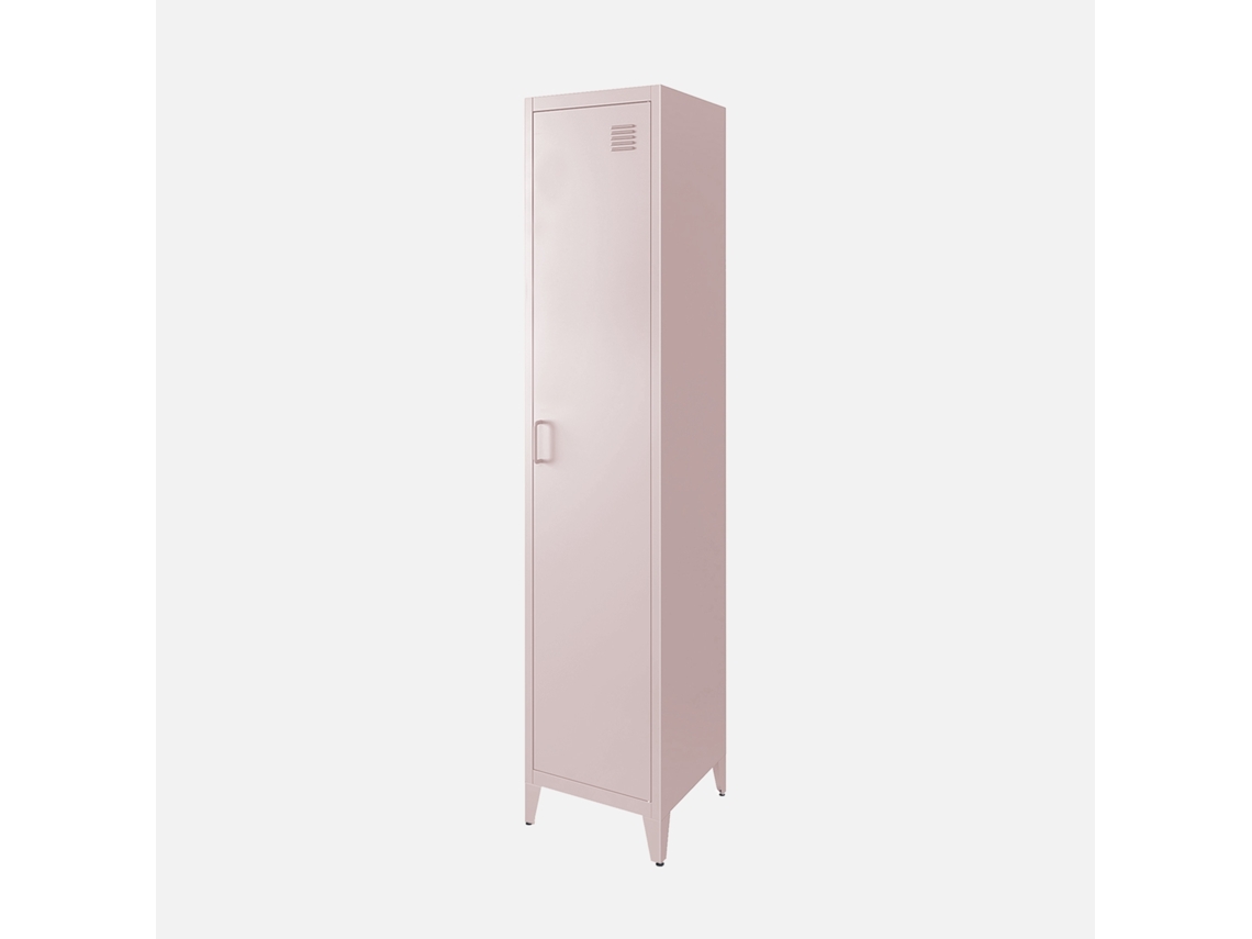 Roupeiro Industrial Em Metal Com 4 Espaços De Armazenamento, Rosa