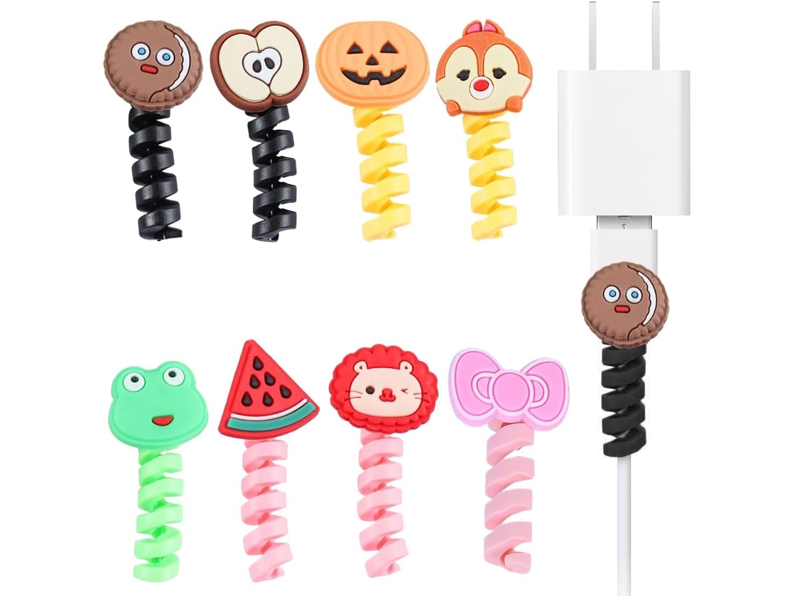 8pcs Protege Cable Chargeur, Câbles De Chargement Pour Téléphone Portable, Compatible Avec/android