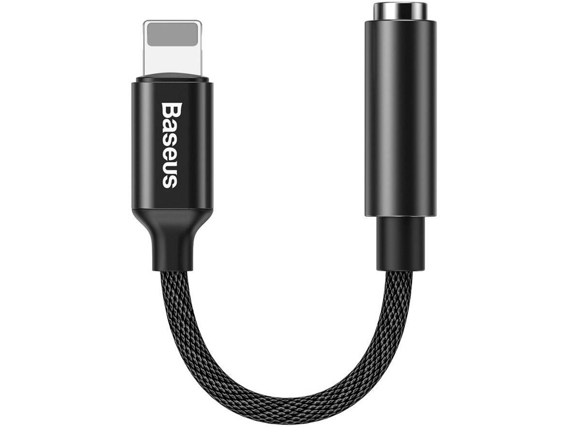 Adaptador BASEUS (Lightning, Mini Jack - Preto)