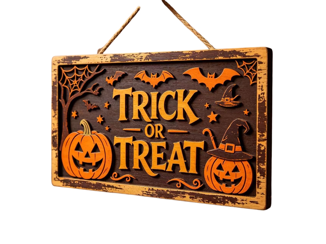 Laxiscreed Decoração De Halloween Com Vela De Bruxa, Aranhas E Abóboras Para Portas E Jardim
