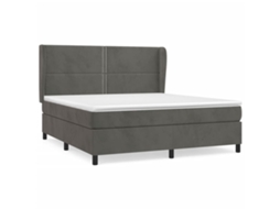 Box Spring Bed, Box Spring Beds Vidaxl Cinzeto Veludo (160 X 200 Cm)