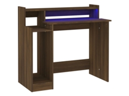 Desk, Desks Vidaxl Marrom Madeira Processada (n/a)