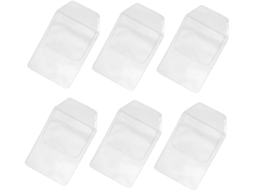 Organizador de canecas transparente em PVC com 6 peças, camadas protetoras para bolsas e camisas Jaleco, suporte para canecas