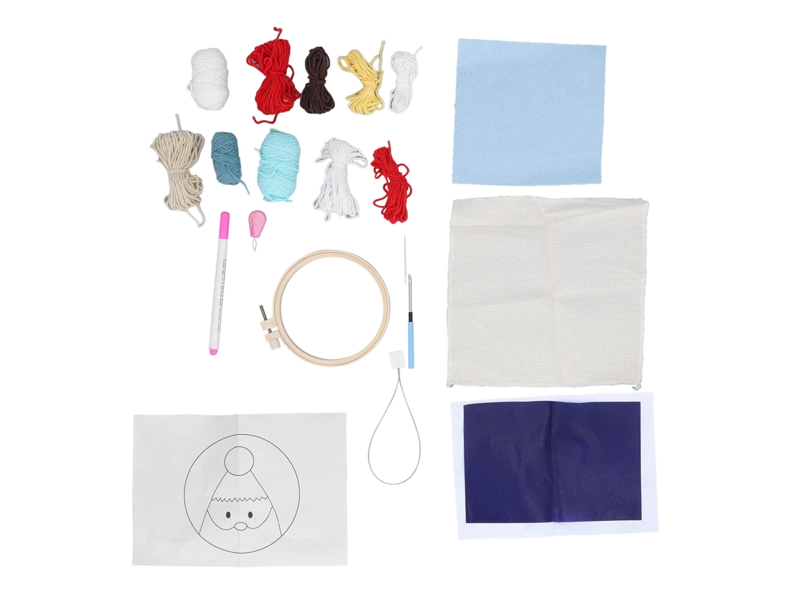 Kit de Agulha de Punho Natal Diy Material de Algodão
