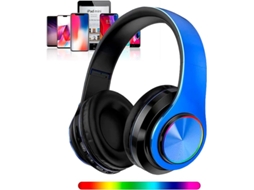 Fones De Ouvido Bluetooth Sem Fio Com Luzes Led Coloridas, Microfone Integrado, Leves, Dobráveis, Fones De Ouvido Estéreo Hifi Com Fio Para Sala De