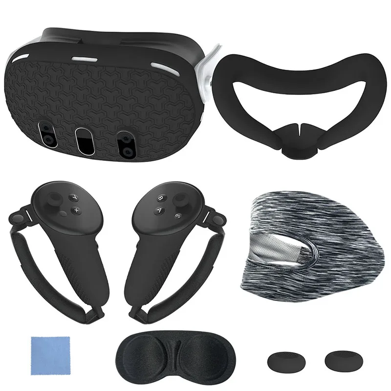 7pcs Acessórios ZYBLSSBB Capa Protetora Vr Soft, estilo Y preto
