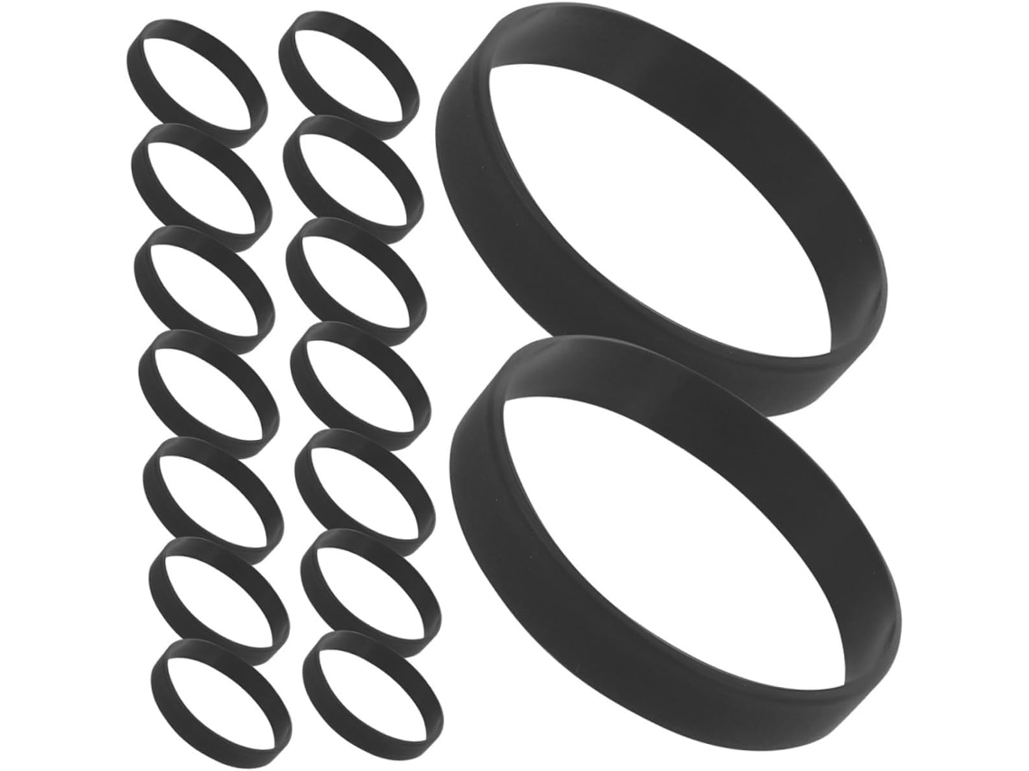 Kallory Conjunto de 50 Pulseiras Elásticas sem Acabamento, Impermeáveis, para Esportes, Eventos e Festas, Unissex