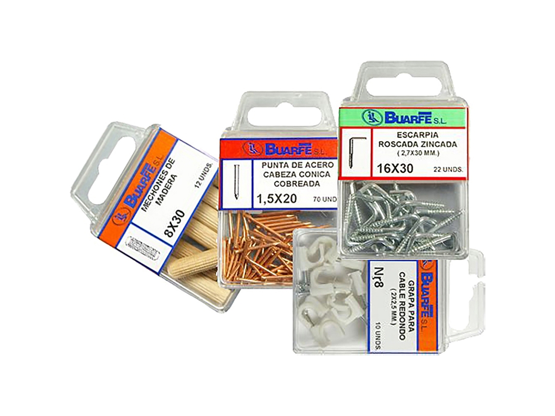 Hembrillas abiertas 20x70 mm 1854 blister 8