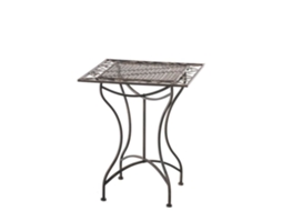 Mesa De Jardim Em Ferro Forjado Asina 60 Cm X 60 Cm, De Bronze Cre