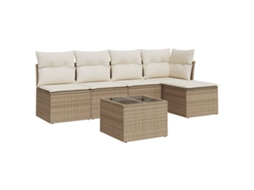 Garden Sofa Set, Garden Sofa Sets Vidaxl Bege Rattan / Vime (n/a)