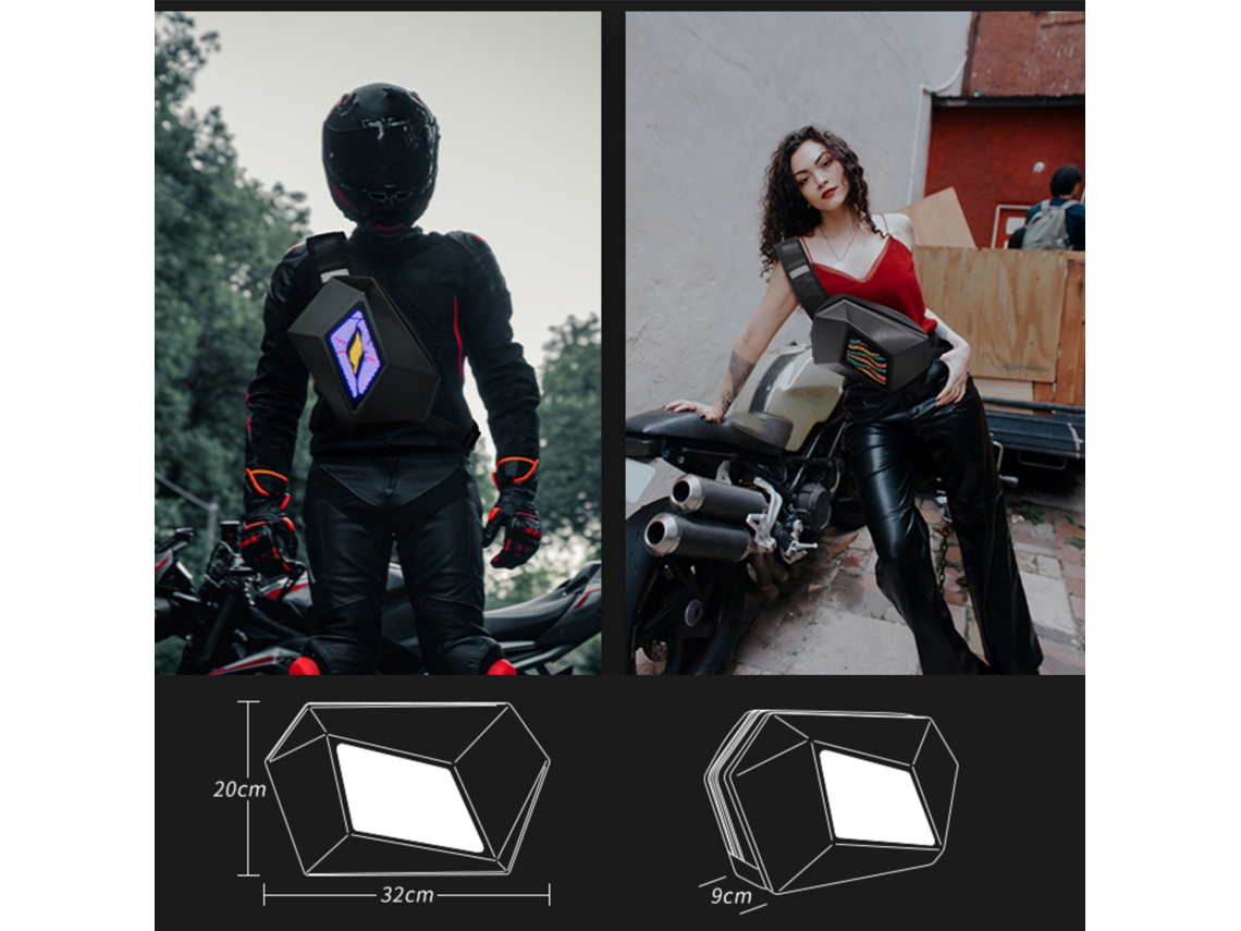 Laxiscreed Bolsa De Ombro Led À Prova D'água Com Conexão Bluetooth Personalizável