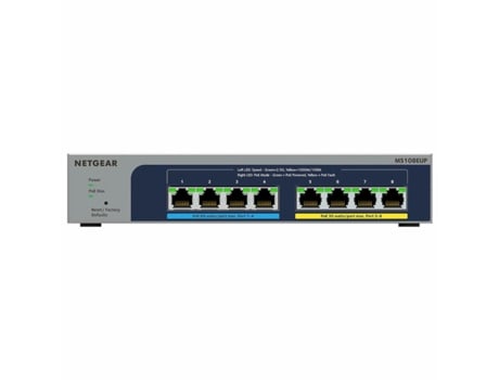 Switch NETGEAR MS108TUP-100EUS (Cinzento - PoE x 1)