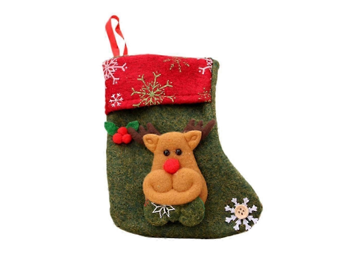 Mini Meia De Natal Com Aplique 3d
