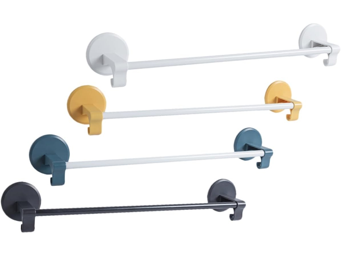Suporte De Toalha Autoadesivo Para Parede, Conjunto De 4 Peças, Fácil De Instalar, Ideal Para Banheiro E Cozinha