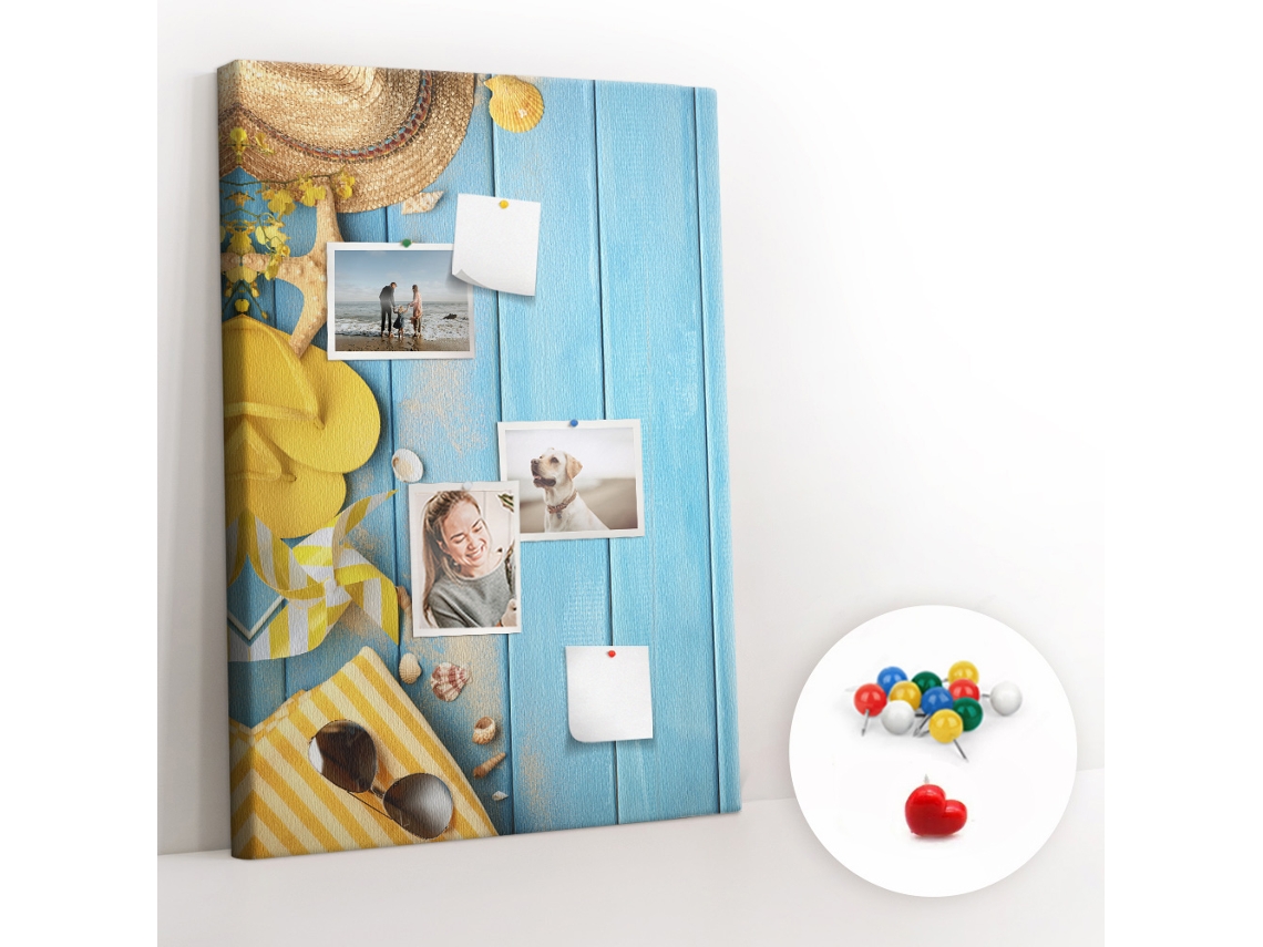 Painel De Cortiça Para Parede Abstração De Folhas Para A Sala De Estar Espelharte (70x100 Cm)