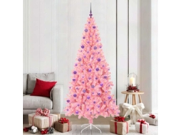 Vidaxl Árvore De Natal Rosa 210 Cm Pvc