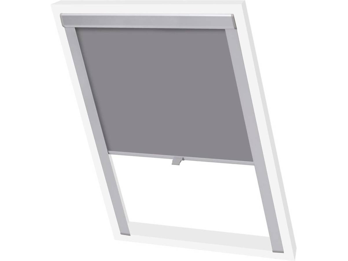 vidaXL Persianas de enrolar opacas, cinzento, 102