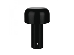 Lâmpada de Mesa LED recarregável 3W com 3 níveis de luz, metal, 1800mAh, preto
