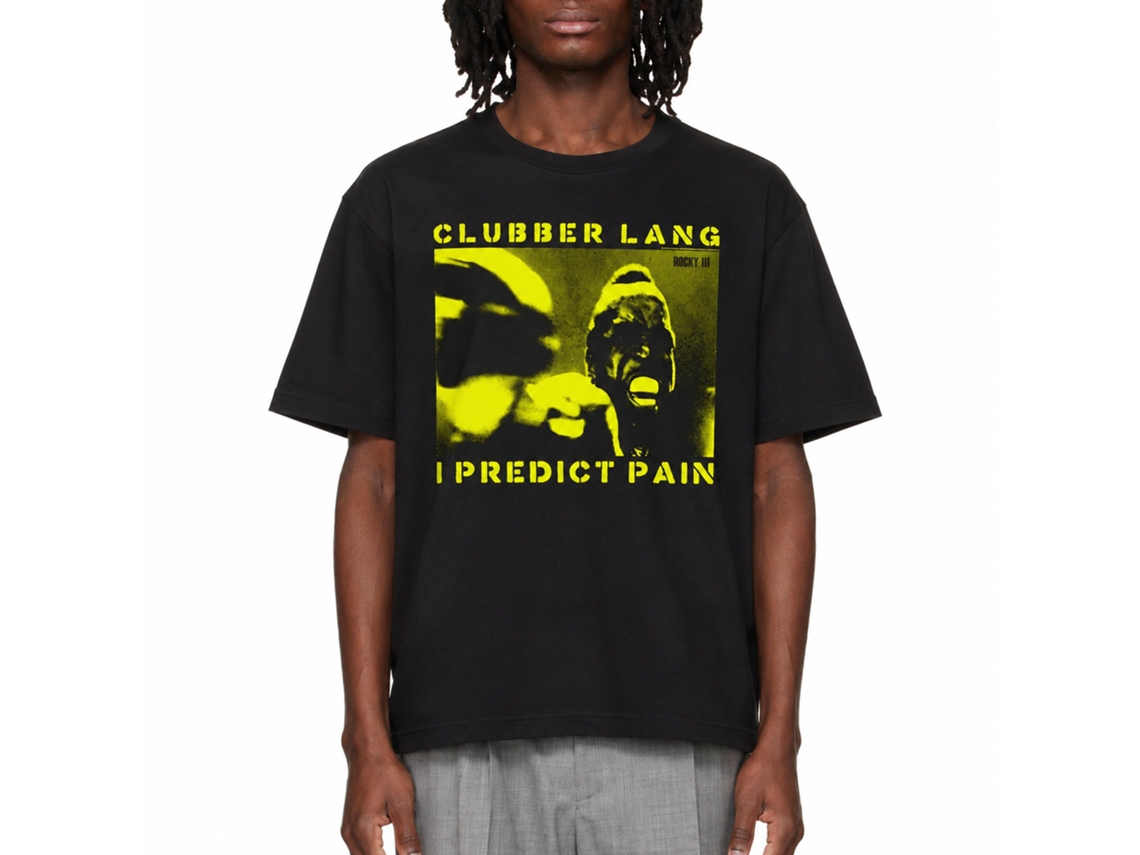 Rockinstone Rocky Movie Pain Black Adult T-shirt Size:s