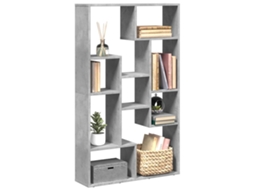 Estante Para Livros | Gabinete De Livros | Estante 72x20x120,5 Cm Derivados De Madeira Cinzento Cimento