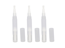 3 Pack Canetas Transparentes Giratórias Para Óleo De Unhas E Brilho De Lábios
