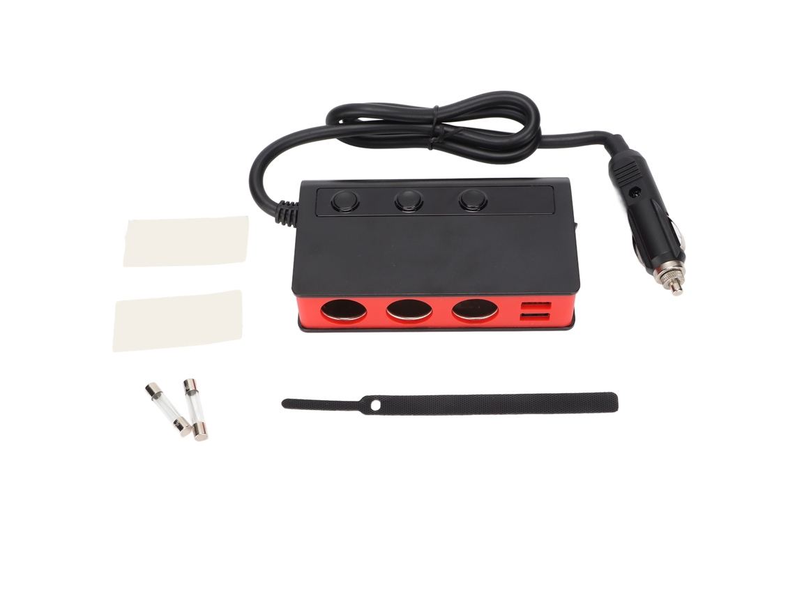 Adaptador Carregador Carro LAXISCREED 3 Tomadas 4usb Rápido
