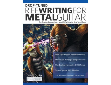 Livro Drop-tuned Riff Writing For Metal Guitar The Creative Guide To Heavy Metal Riff Writing For Drop Tuned Guitar De Chris Zoupa (inglês)